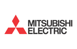 Logo van Mitsubishi electric, een van de vaste leveranciers van Schilt