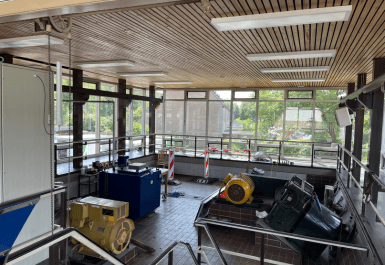 Infra project gemaal aan de binnenkant