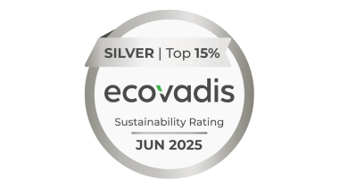 Logo EcoVadis certificaat voor duurzaamheid en maatschappelijke verantwoordelijkheid van VINCI